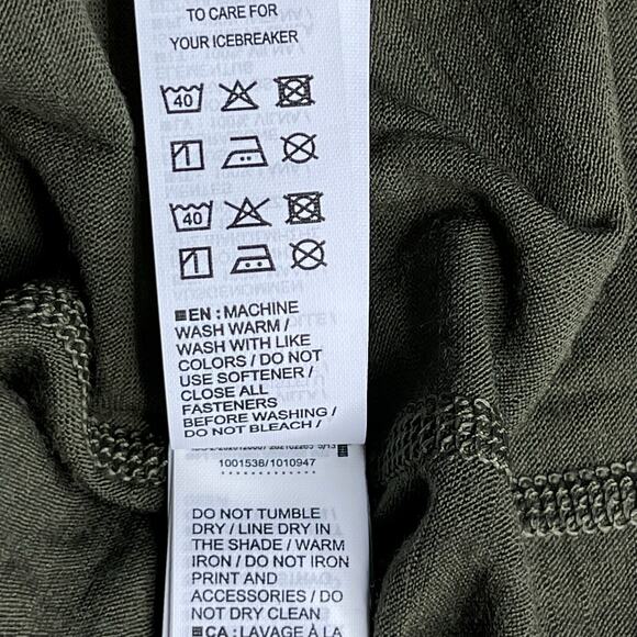 Icebreaker Merino 200 Oasis Long Sleeve Half Zip Base Layer Top Green Small New - Picture 13 of 16